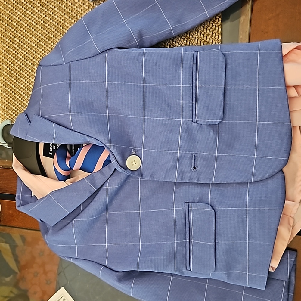 Izod blue 2t boys suit set
